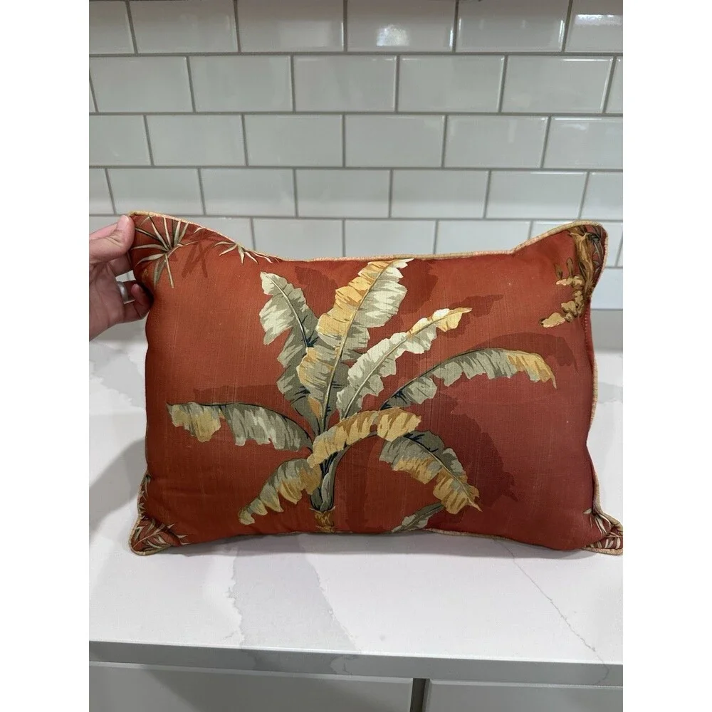 Tropical Botanical Palm Tree Accent Pillow Outdoor Indoor Home Decor